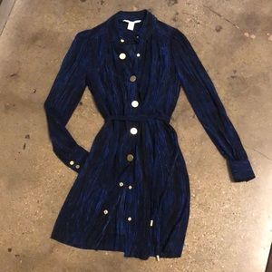 Blue and Black DVF dress